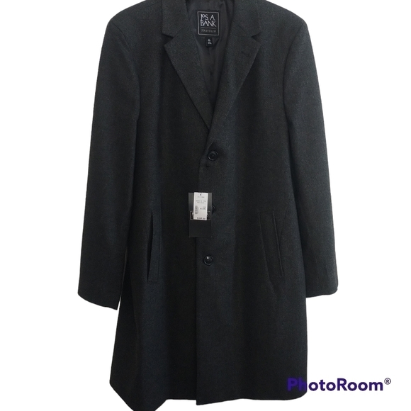 Jos. A. Bank Other - Jos. A. Bank Classic Charcoal Herringbone Classic Top Coat 44Long